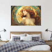 GK_24009, Art Nouveau Style Leinwanddruck (Insitu (Schlafzimmer))
