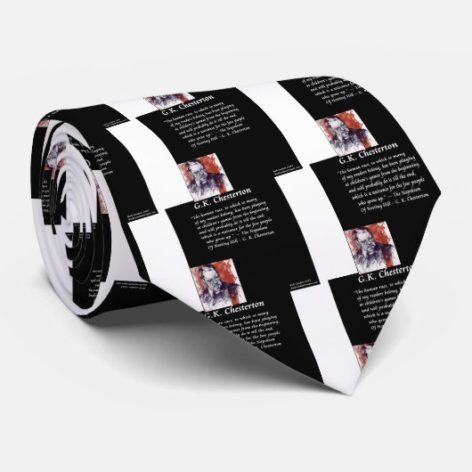 GK Chesterton & Opening Book Line Krawatte (Gerollt)