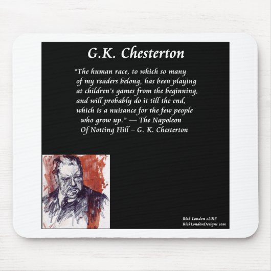 GK Chesterton & Opening Book Line Mousepad (Vorne)