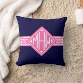 GK Frame #2 Diamant geformtes Monogramm Kissen (Decke)