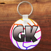 GK Goal Keeper Netball Player Position Schlüsselanhänger (Vorderseite)