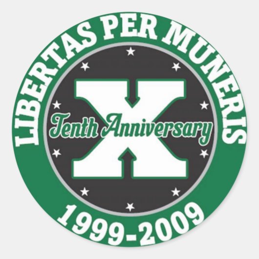 GKMMC zehnjähriger Jahrestagsaufkleber Runder Aufkleber (Vorderseite)