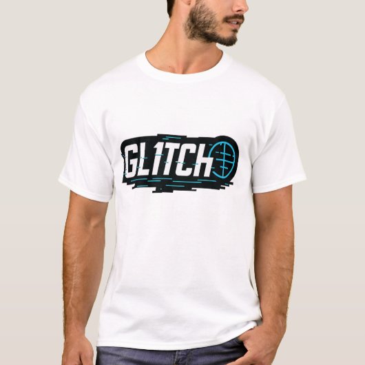 GL1TCH | Ein modernes technisches Logo für futuris T-Shirt (Vorderseite)