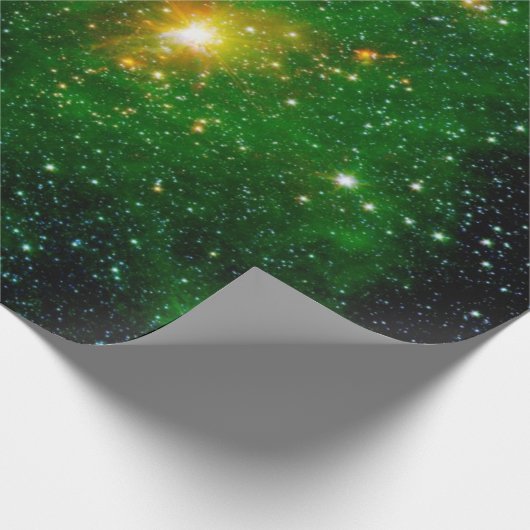 GL490 Green Gas Cloud Nebula - NASA Space Foto Geschenkpapier (Ecke)