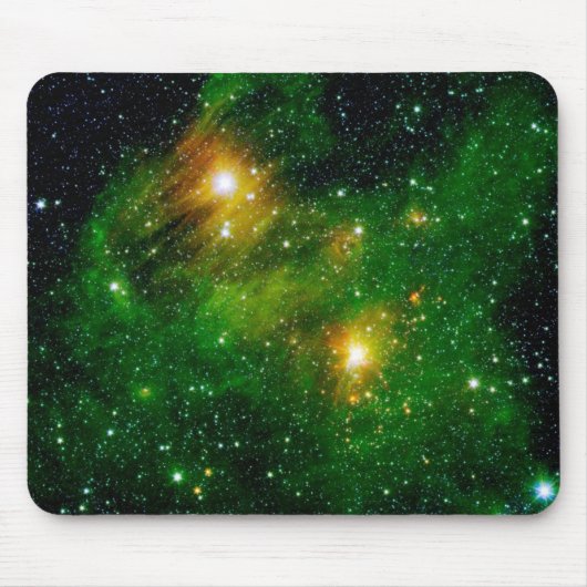 GL490 Green Gas Cloud Nebula - NASA Space Foto Mousepad (Vorne)