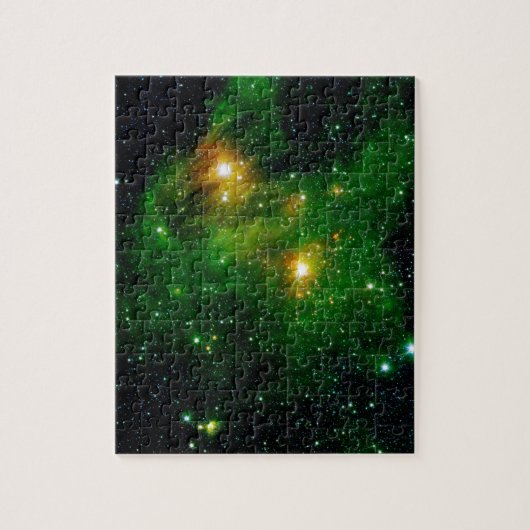 GL490 Green Gas Cloud Nebula - NASA Space Foto Puzzle (Vertikal)