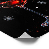 Gl Of Red Wine Santa Hat Christmas 2025 Women Men  Poster (Ecke)