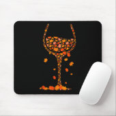Gl of Wine Maple Leaf Herbst Sonnenschein Wein Mousepad (Mit Mouse)