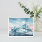 Glacial Beauty, Aquarell Iceberg Postkarte (Stehend Vorderseite)
