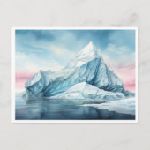 Glacial Beauty, Aquarell Iceberg Postkarte (Vorderseite)