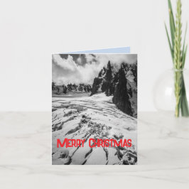 Glacial Crevasse Mont Blanc, France Christmas Card Feiertagskarte