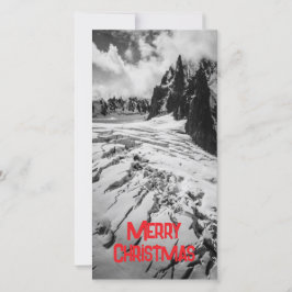 Glacial Crevasse Mont Blanc, France Christmas Karte