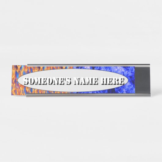 Glaciem et Ignis by Kenneth Yoncich Schreibtischnamensplakette (Vorderseite )