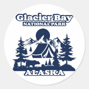Glacier Bay Alaska Runder Aufkleber