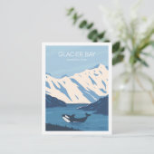 Glacier Bay Alaska USA Travel Place Illustration Postkarte (Stehend Vorderseite)