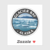 Glacier Bay Alaska Vintage Reise Aufkleber (Blatt)