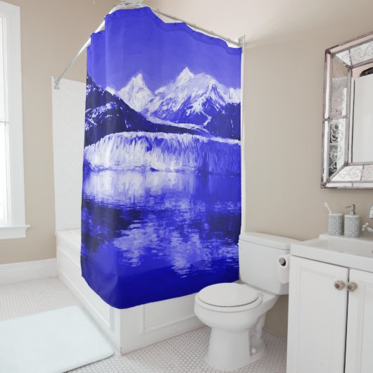 Glacier Bay Blue Duschvorhang (Beispiel)