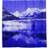Glacier Bay Blue Duschvorhang (Vorderseite)