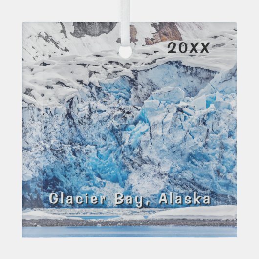 Glacier Bay, Cruising Alaska, Ornament Aus Glas (Vorderseite)