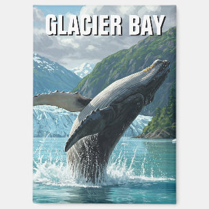 Glacier Bay Humpback Whale Breaching Alaska Reisen Magnet