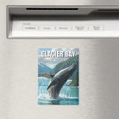 Glacier Bay Humpback Whale Breaching Alaska Reisen Magnet (In Situ (Geschirrspüler))