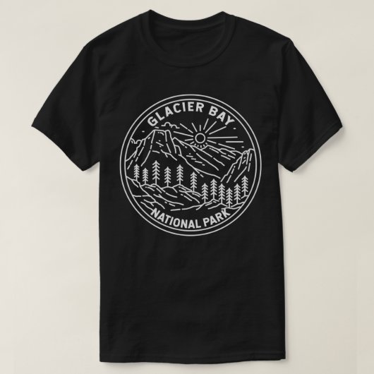 Glacier Bay National Park Alaska Monoline 1 T-Shirt (Design vorne)