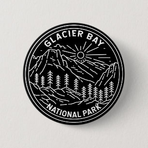 Glacier Bay National Park Alaska Monoline Button