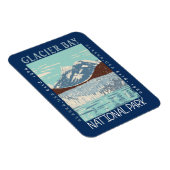 Glacier Bay National Park Alaska Retro Not leidend Magnet (Rechte Seite)