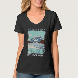 Glacier Bay National Park Alaska Retro Not leidend T-Shirt