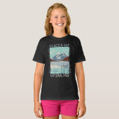 Glacier Bay National Park Alaska Retro Not leidend T-Shirt (Vorne ganz)
