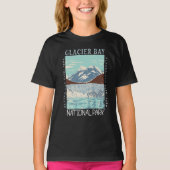 Glacier Bay National Park Alaska Retro Not leidend T-Shirt (Vorderseite)