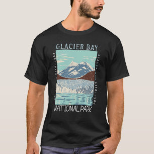 Glacier Bay National Park Alaska Retro Not leidend T-Shirt