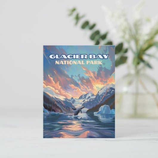 Glacier Bay National Park Alaska Whale Flat Card (Stehend Vorderseite)