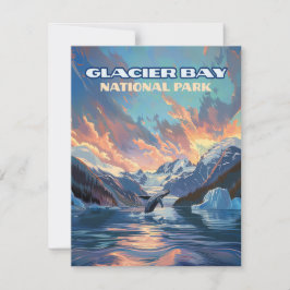 Glacier Bay National Park Alaska Whale Flat Card