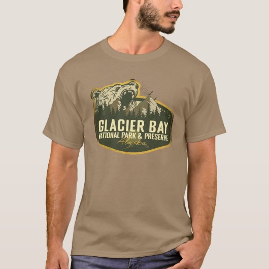 Glacier Bay National Park And Preserve Alaska Retr T-Shirt (Vorderseite)
