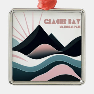 Glacier Bay National Park Colored Hills Ornament Aus Metall