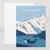 Glacier Bay National Park Einladung (Vorne/Hinten)