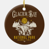 Glacier Bay National Park Forest Landscape Keramik Ornament (Hinten)