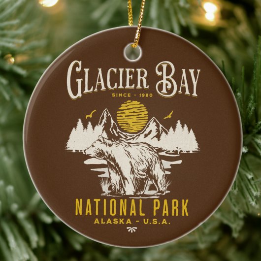 Glacier Bay National Park Forest Landscape Keramik Ornament
