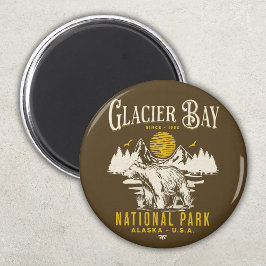 Glacier Bay National Park Forest Landscape Magnet