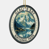 Glacier Bay National Park Illustration Reisen Art Keramik Ornament (Rechts)