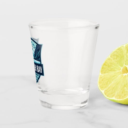 Glacier Bay National Park Illustration Retro Schnapsglas (Rechts)
