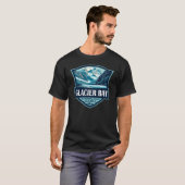 Glacier Bay National Park Illustration Retro T-Shirt (Vorne ganz)