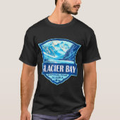 Glacier Bay National Park Illustration Travel Retr T-Shirt (Vorderseite)