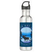 Glacier Bay National Park Moose Edelstahlflasche (Vorderseite)