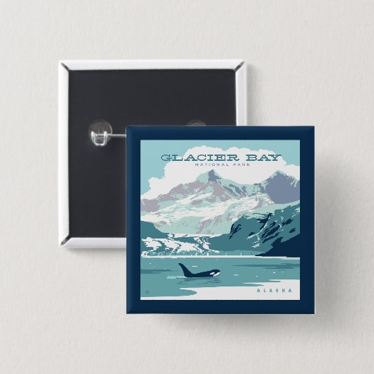 Glacier Bay National Park | Orca Button (Vorne & Hinten)
