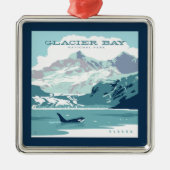 Glacier Bay National Park | Orca Ornament Aus Metall (Vorne)