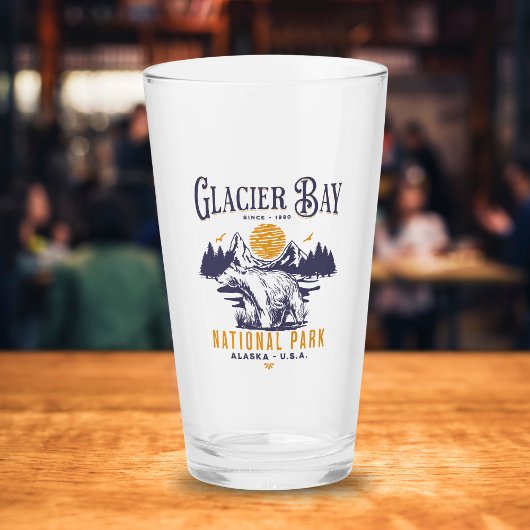 Glacier Bay National Park Retro Forest  Glas