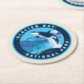 Glacier Bay National Park Runder Pappuntersetzer (Angewinkelt)