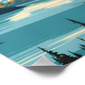 Glacier Bay National Park Travel Poster (Ecke)